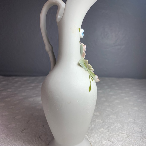Vintage Kelvin’s Fine China Raised Attached Floral Design Handle Vase/Japan - Picture 6 of 14